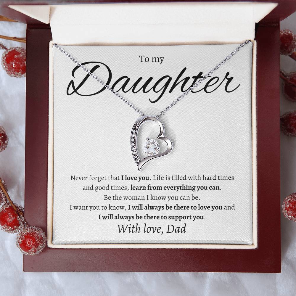 Beautiful Forever Love Necklace with Message Card for Daughter