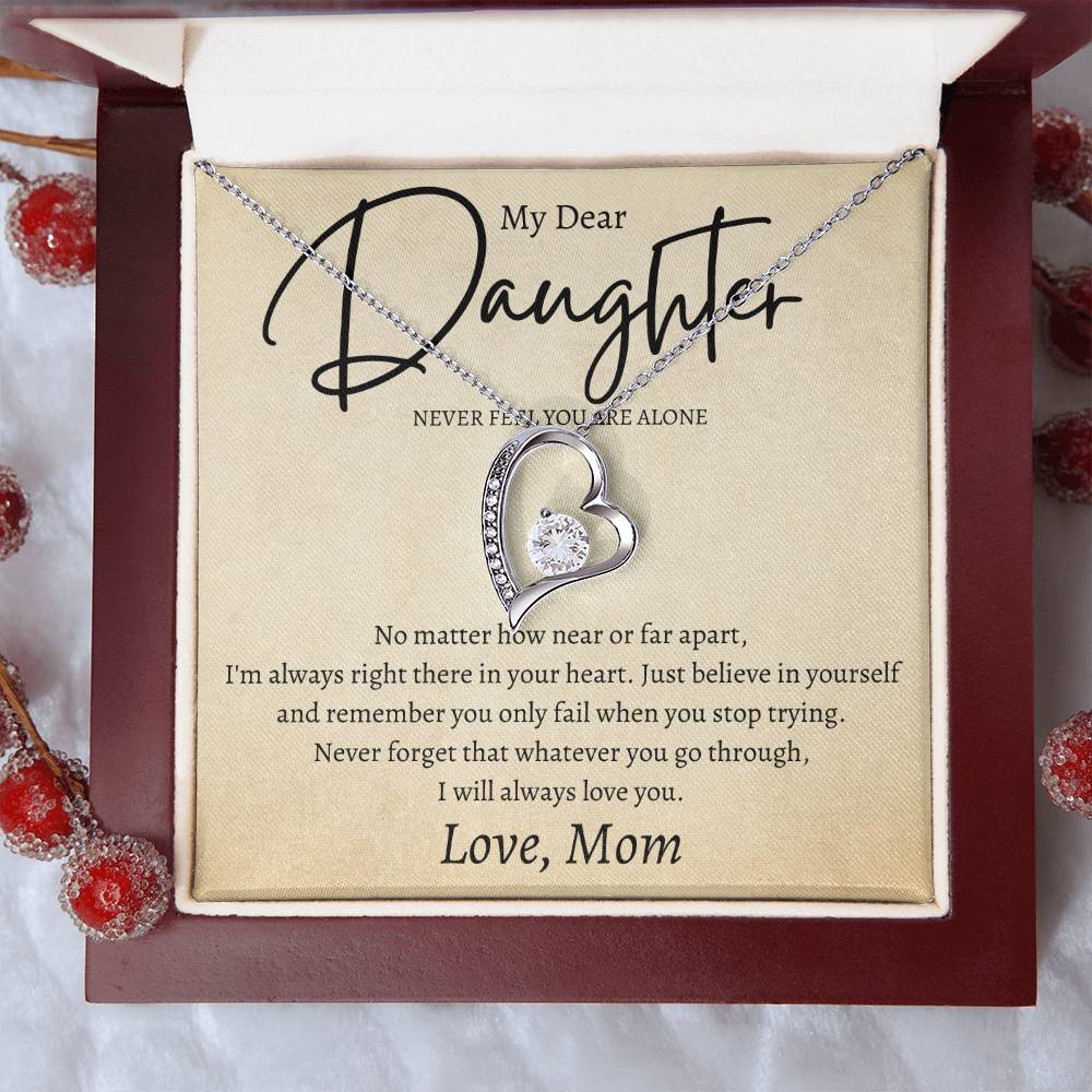 Forever Love Necklace with  Message Card For Daughter