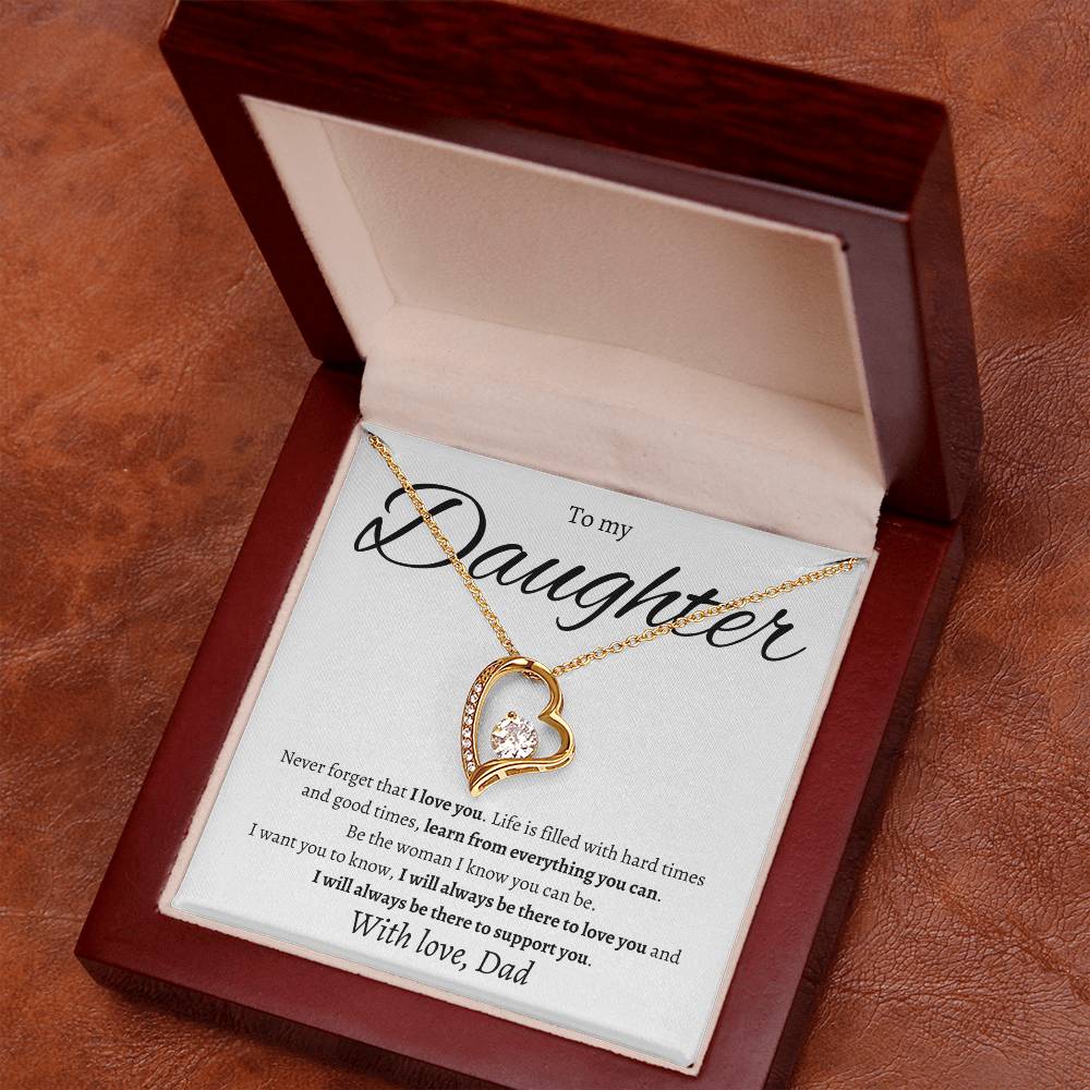 Beautiful Forever Love Necklace with Message Card for Daughter