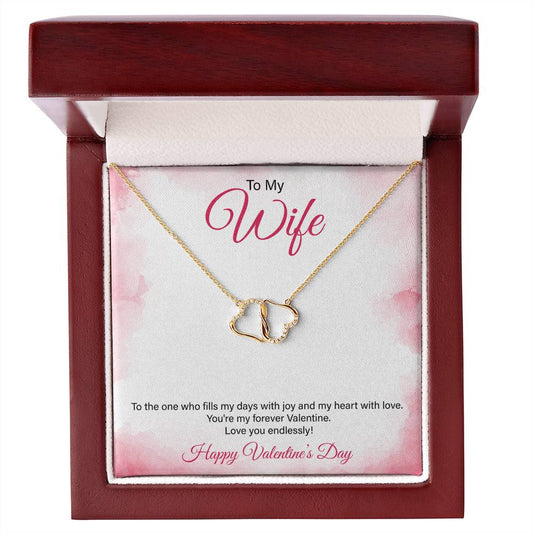 Everlasting Love Necklace with Message Card for Wife On Valentine's Day