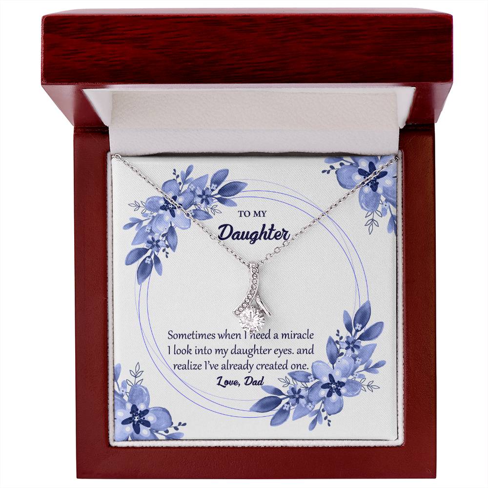 Alluring Beauty Necklace (Yellow & White Gold Variants) With Custom Gift Card To Daughter