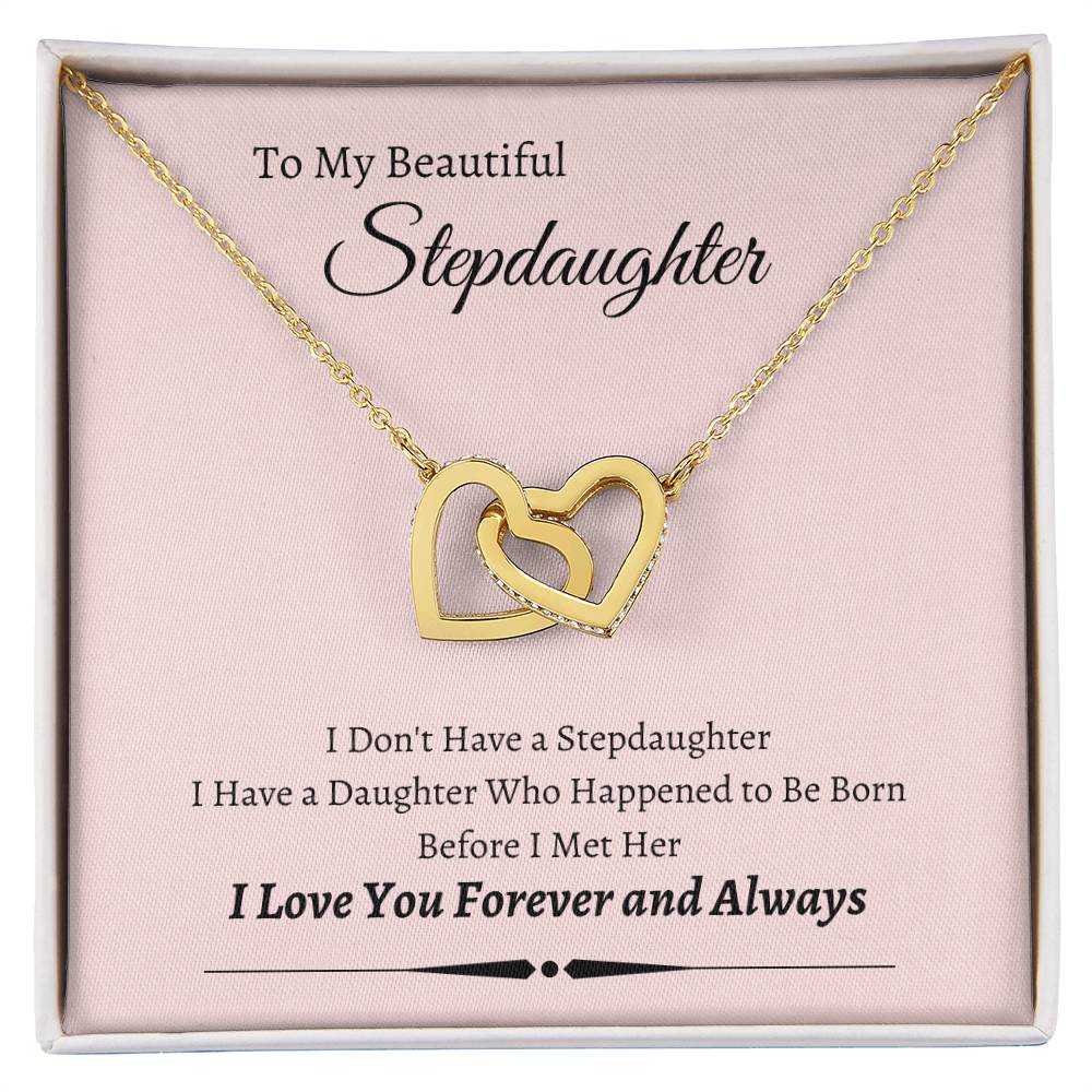 Interlocking Hearts Necklace For Stepdaughter Bonus Daughter