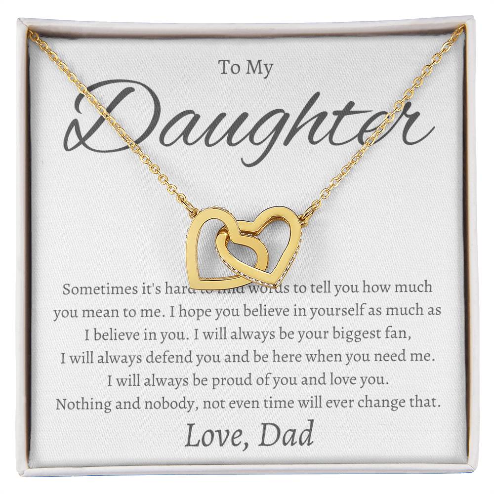 Interlocking Hearts Necklace To Daughter