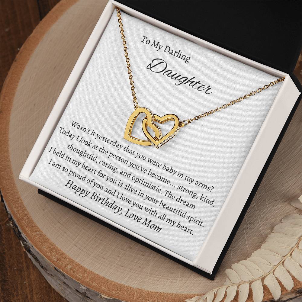 Interlocking Hearts Necklace For Daughter