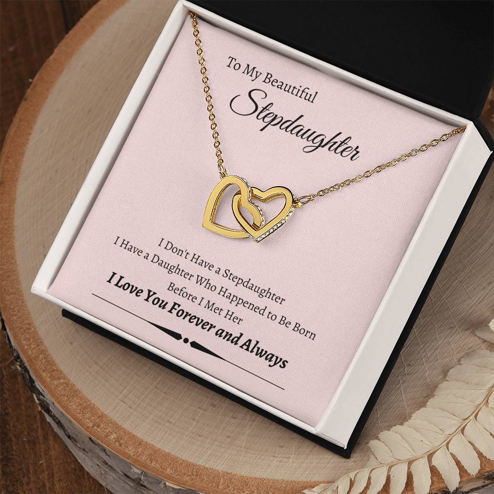 Interlocking Hearts Necklace For Stepdaughter Bonus Daughter