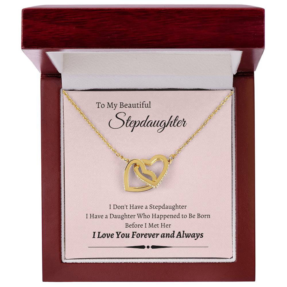 Interlocking Hearts Necklace For Stepdaughter Bonus Daughter