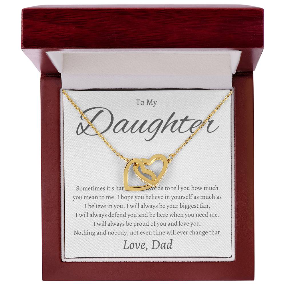 Interlocking Hearts Necklace To Daughter