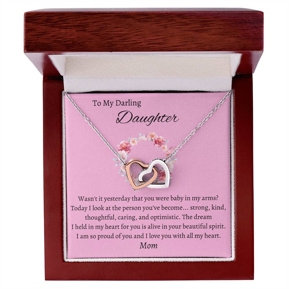 Interlocking Hearts Necklace To Daughter