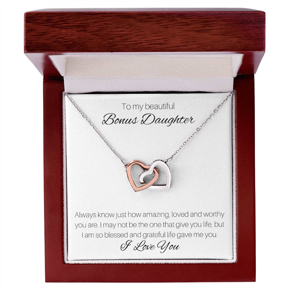 Interlocking Hearts Necklace For Bonus Daughter