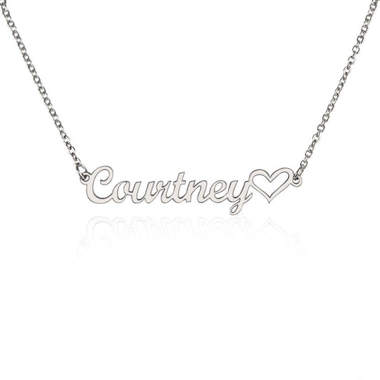 Personalized Name Necklace with Heart MADE IN THE USA!