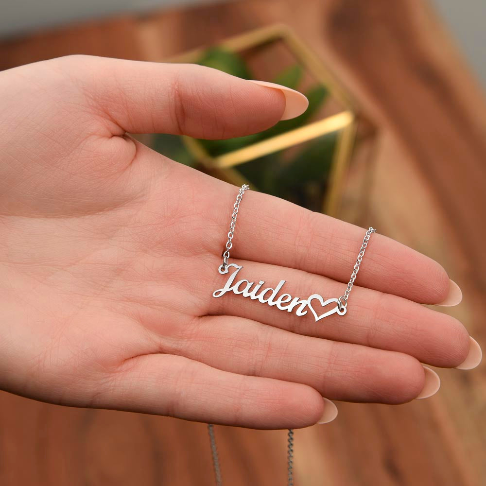 Personalized Name Necklace with Heart MADE IN THE USA!