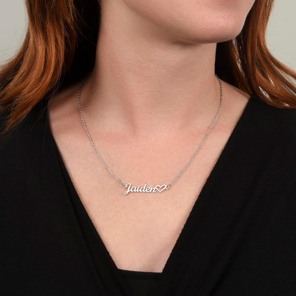 Personalized Name Necklace with Heart MADE IN THE USA!