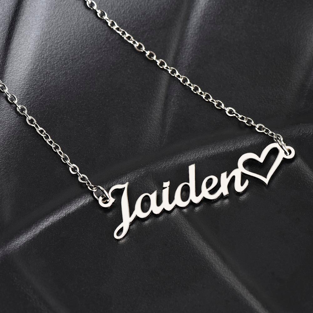 Personalized Name Necklace with Heart MADE IN THE USA!