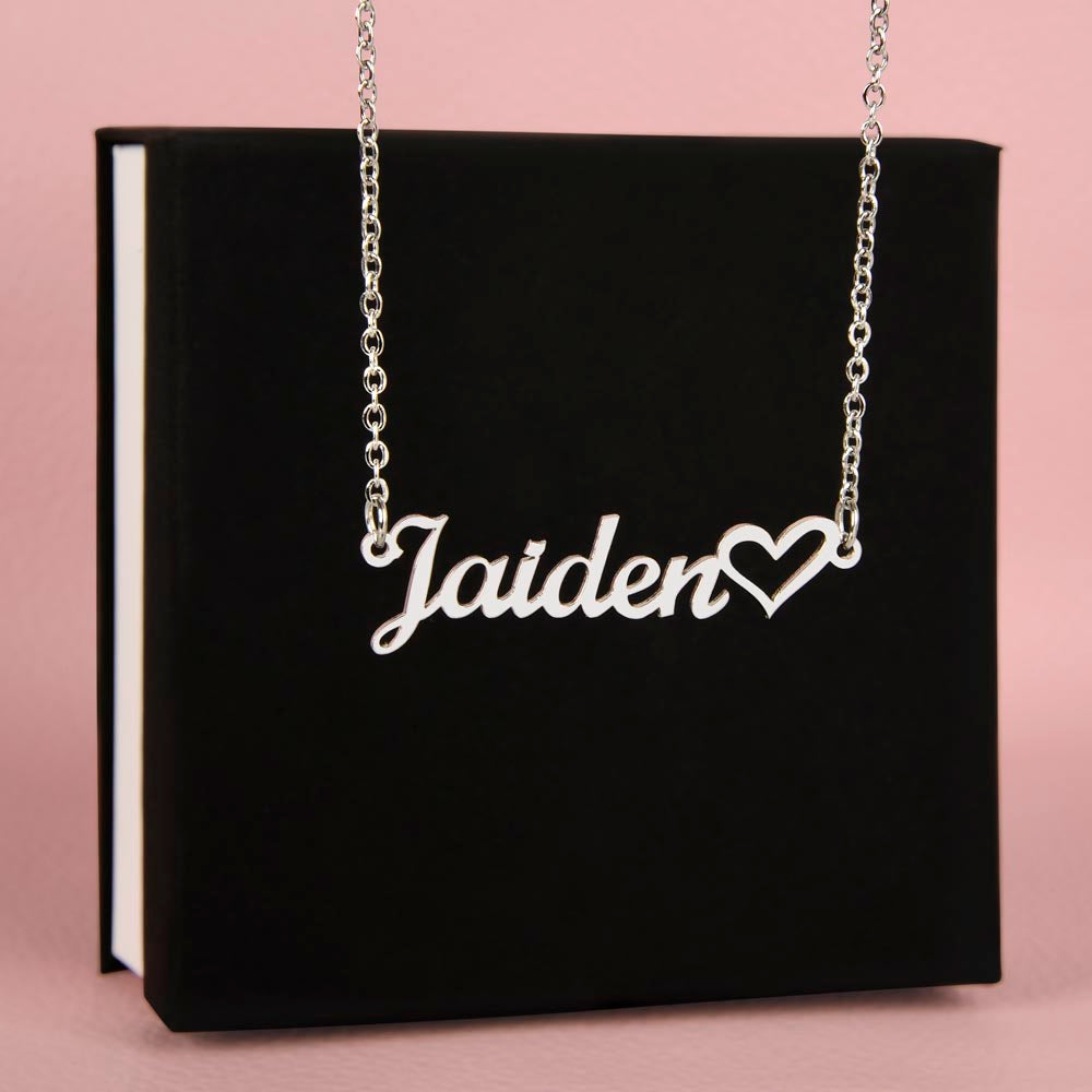 Personalized Name Necklace with Heart MADE IN THE USA!