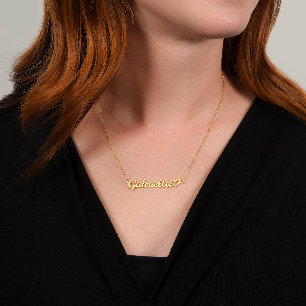 Personalized Name Necklace with Heart MADE IN THE USA!