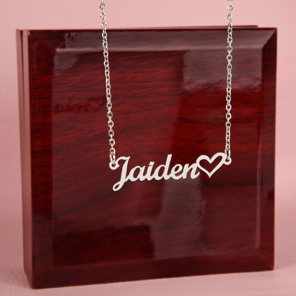 Personalized Name Necklace with Heart MADE IN THE USA!