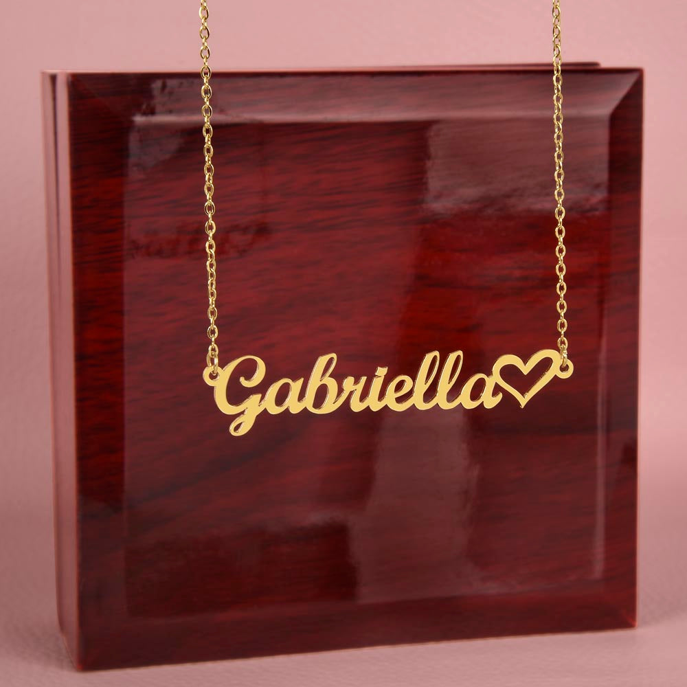 Personalized Name Necklace with Heart MADE IN THE USA!