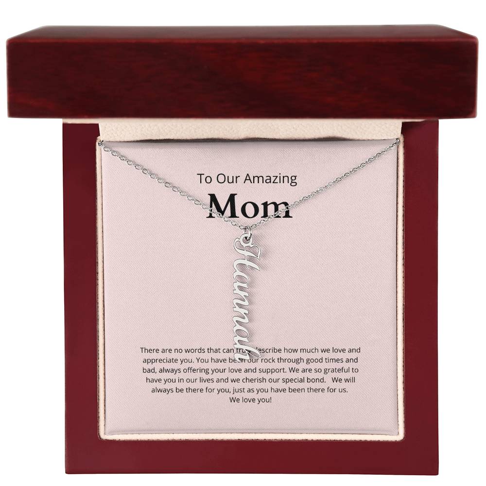 Personalized Name Necklace for Mom With Up To Four Names of Children MADE IN THE USA!