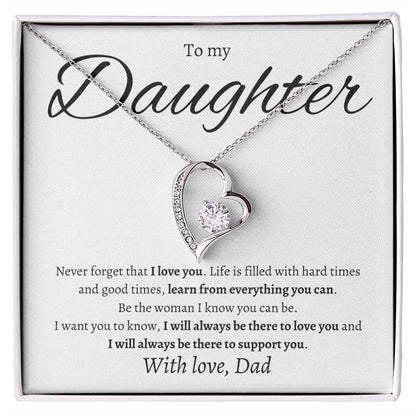 Beautiful Forever Love Necklace with Message Card for Daughter