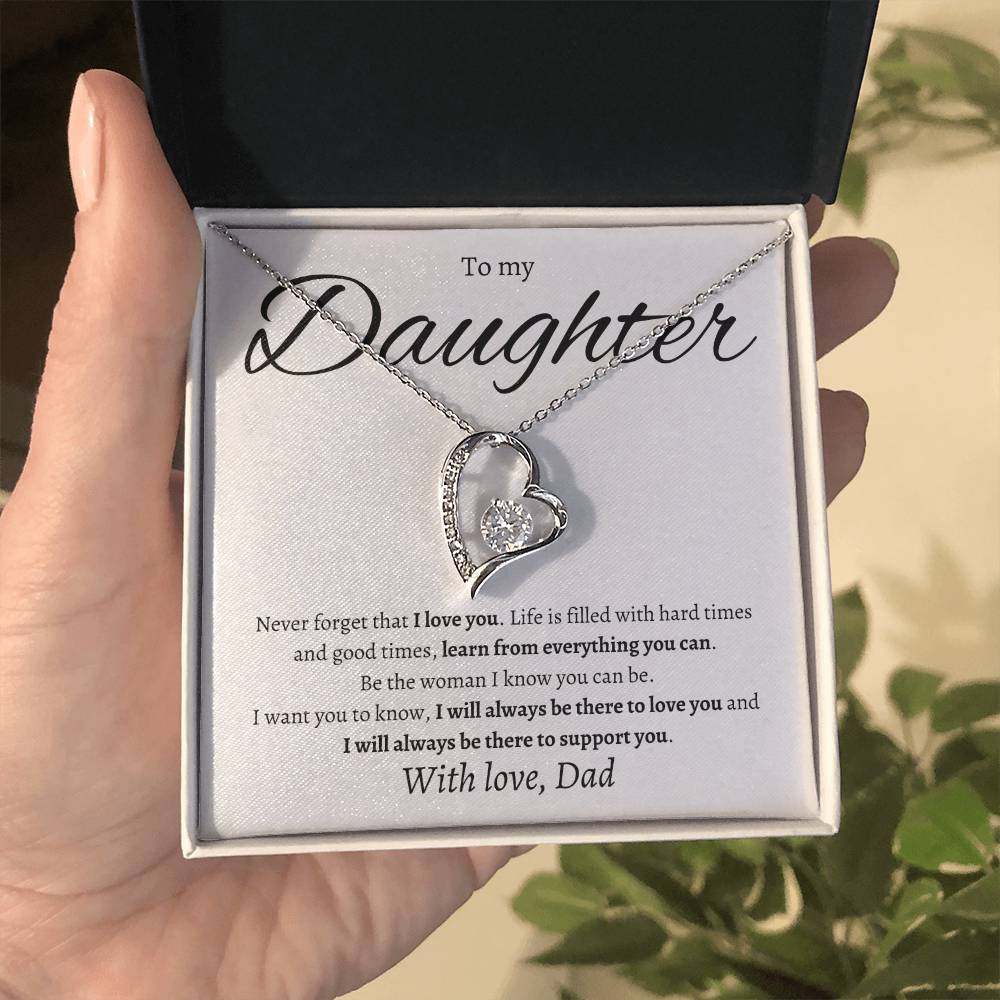 Beautiful Forever Love Necklace with Message Card for Daughter