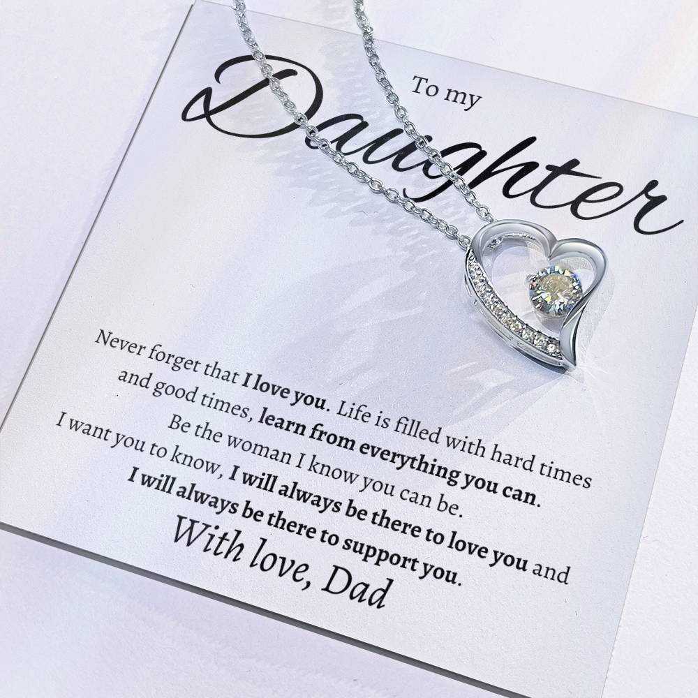 Beautiful Forever Love Necklace with Message Card for Daughter