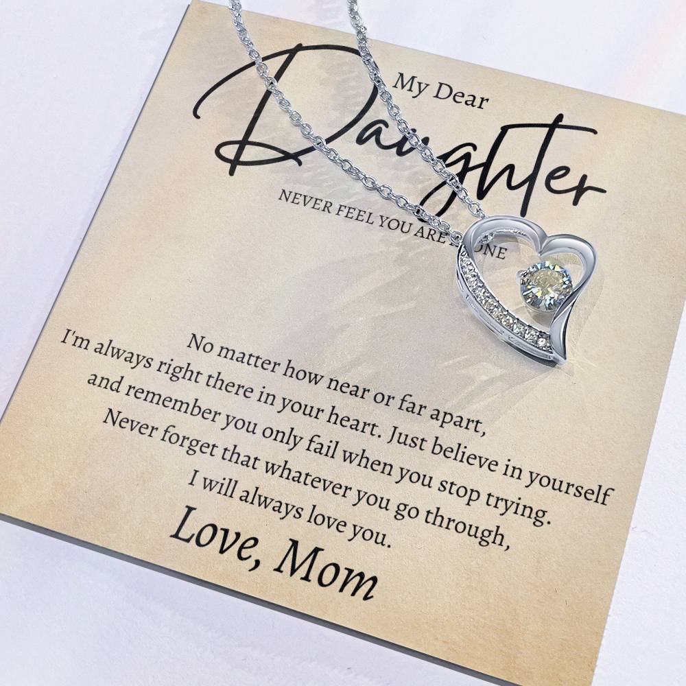 Forever Love Necklace with  Message Card For Daughter