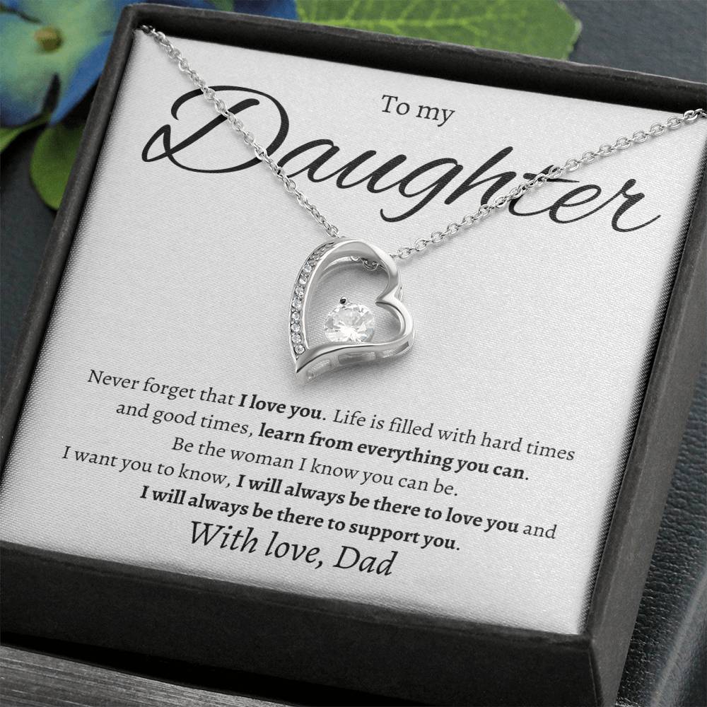 Beautiful Forever Love Necklace with Message Card for Daughter