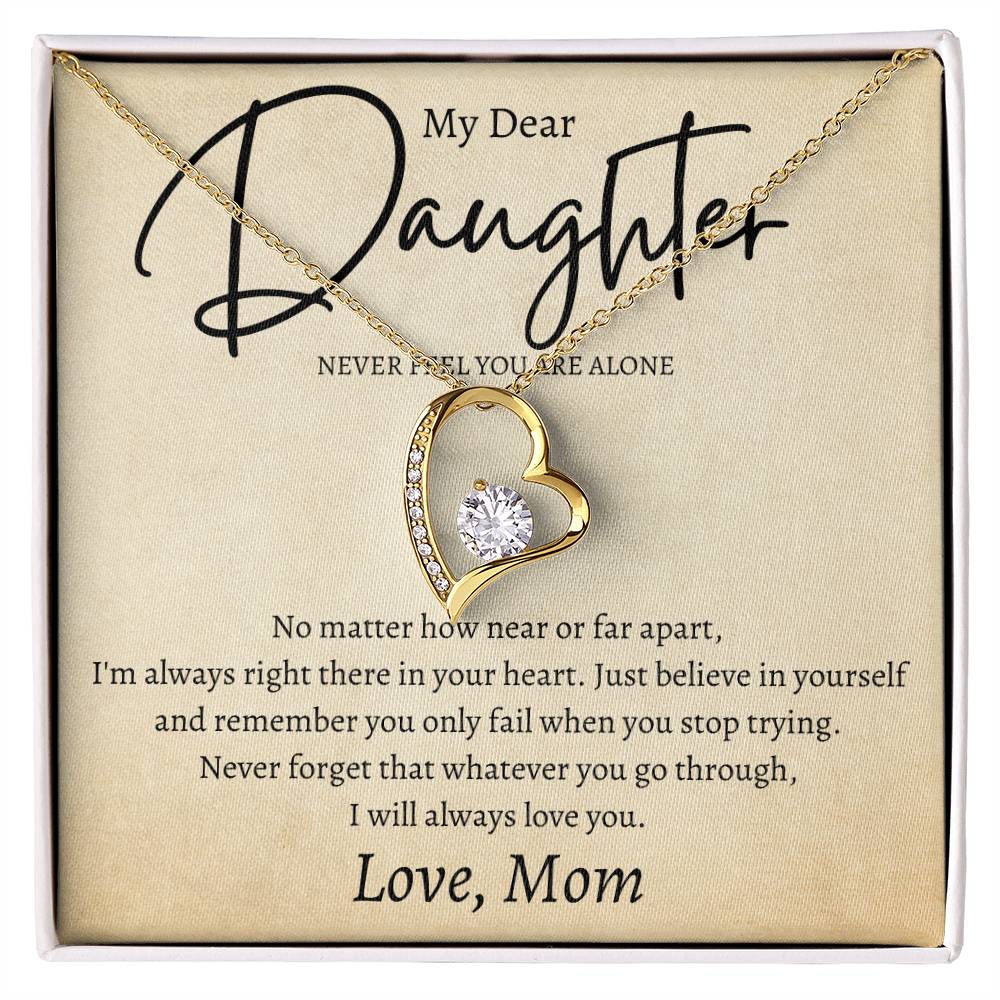 Forever Love Necklace with  Message Card For Daughter