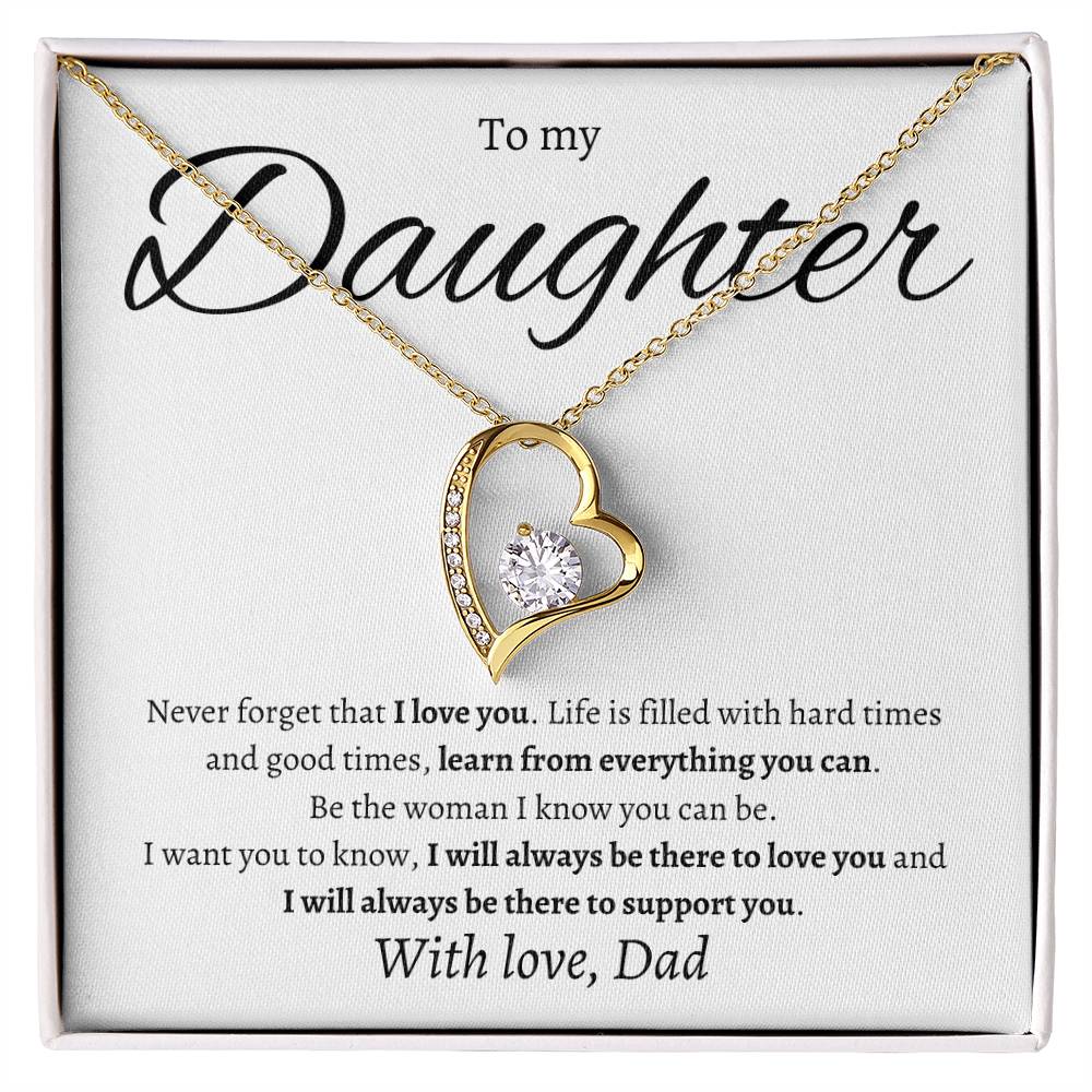 Beautiful Forever Love Necklace with Message Card for Daughter