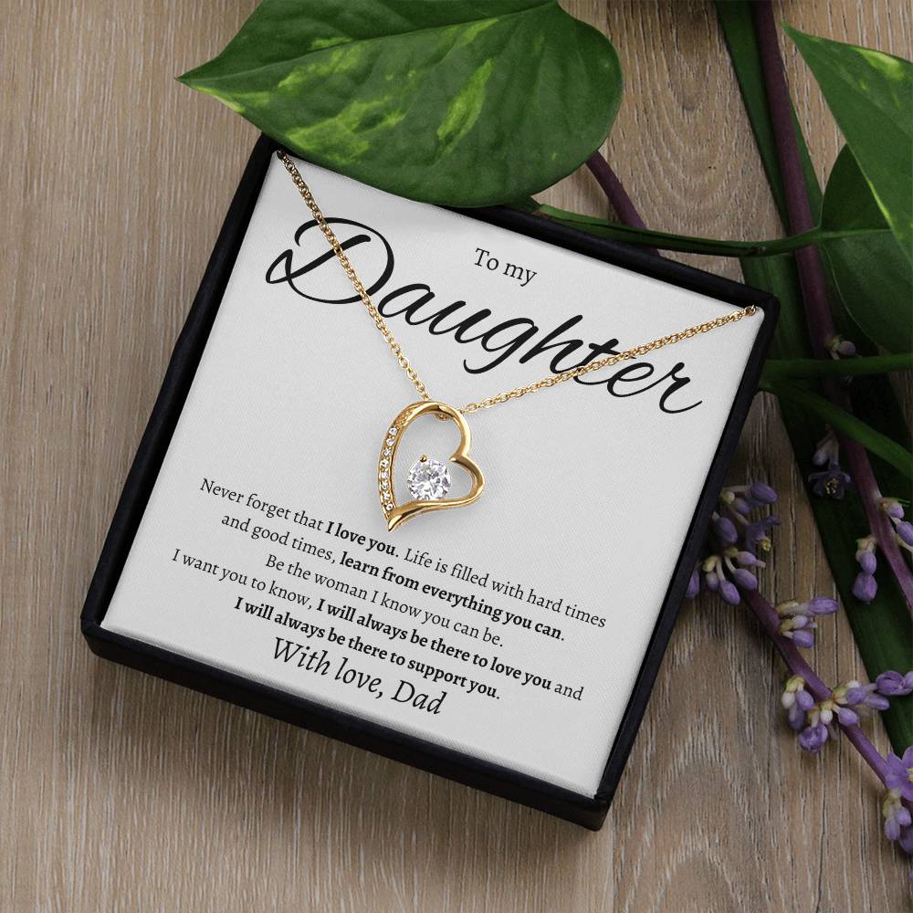 Beautiful Forever Love Necklace with Message Card for Daughter