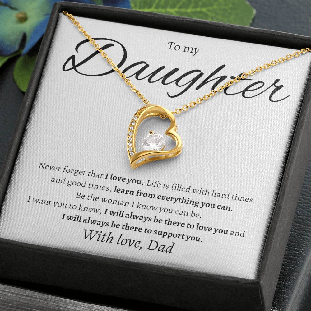 Beautiful Forever Love Necklace with Message Card for Daughter